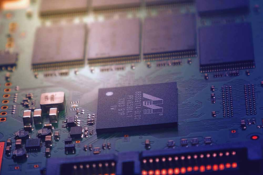 Close up of a circuit board