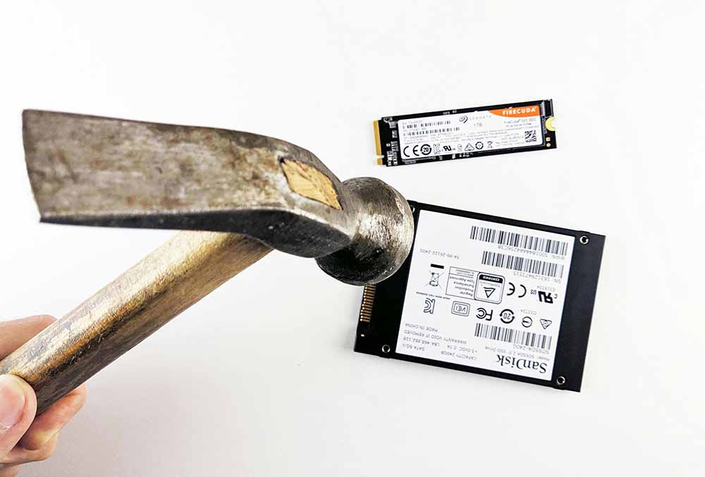 SSD being destroyed