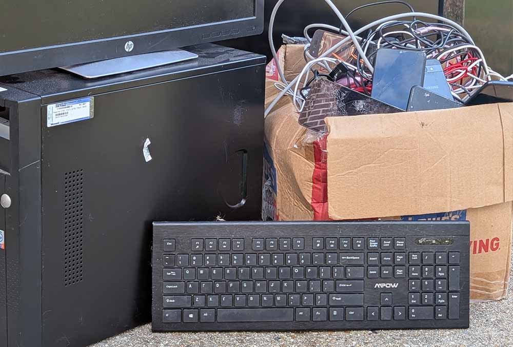 Stash of old electronics and cables